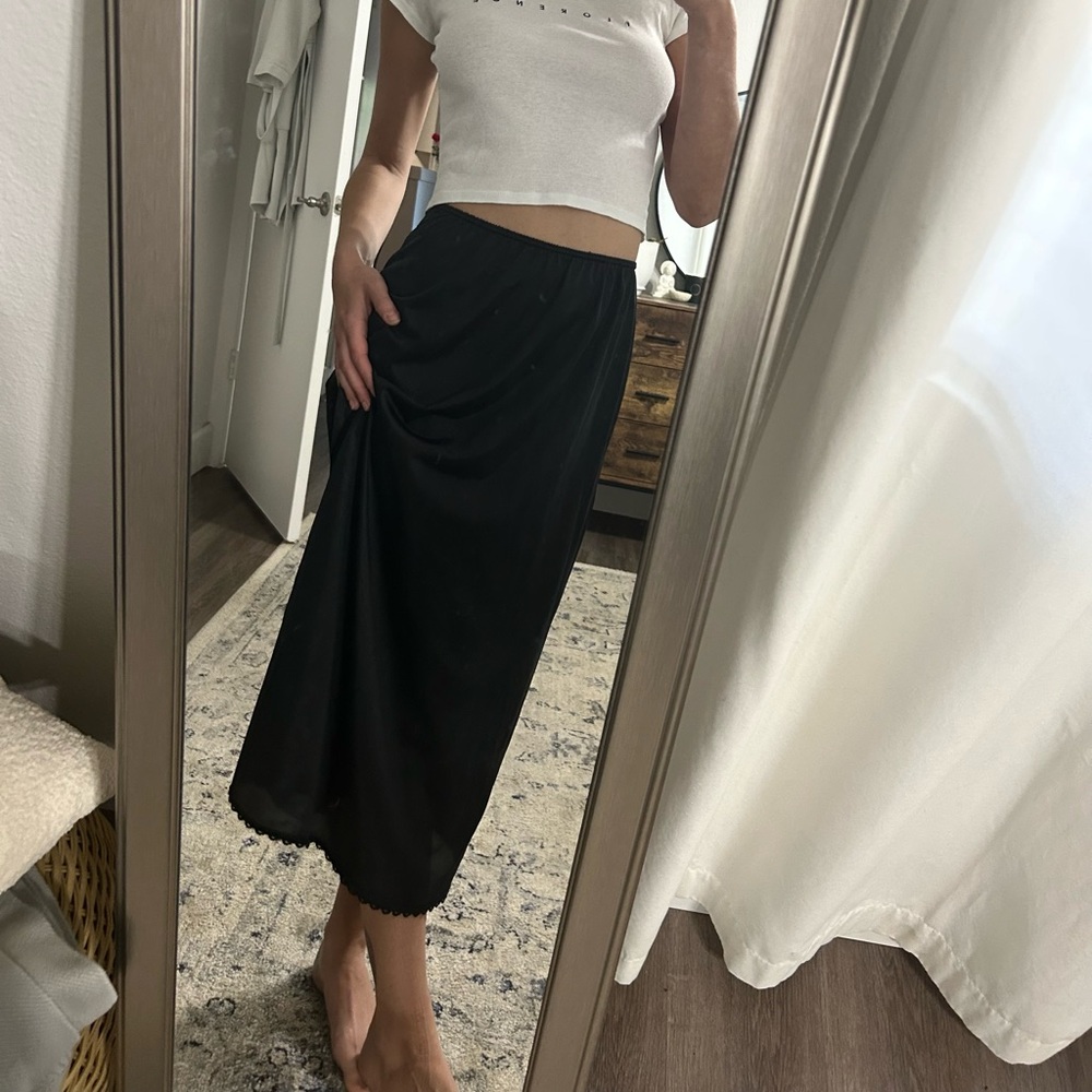 Warner’s Vintage Black Slip Skirt